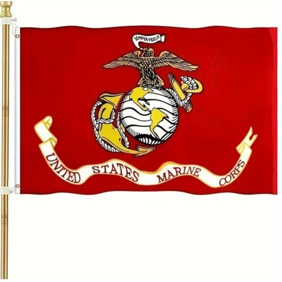 US Marine Corps Flag Outdoor Patriotic Armed Forces USMC Flag 3 ft x 5 ft - Picture 7 of 14